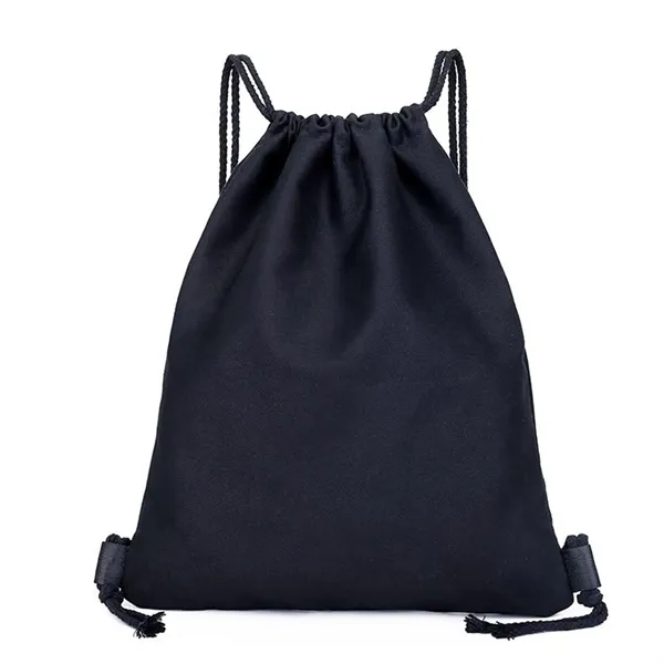 Blank Cotton Canvas Drawstring Bags Storage Backpack - Blank Cotton Canvas Drawstring Bags Storage Backpack - Image 5 of 5
