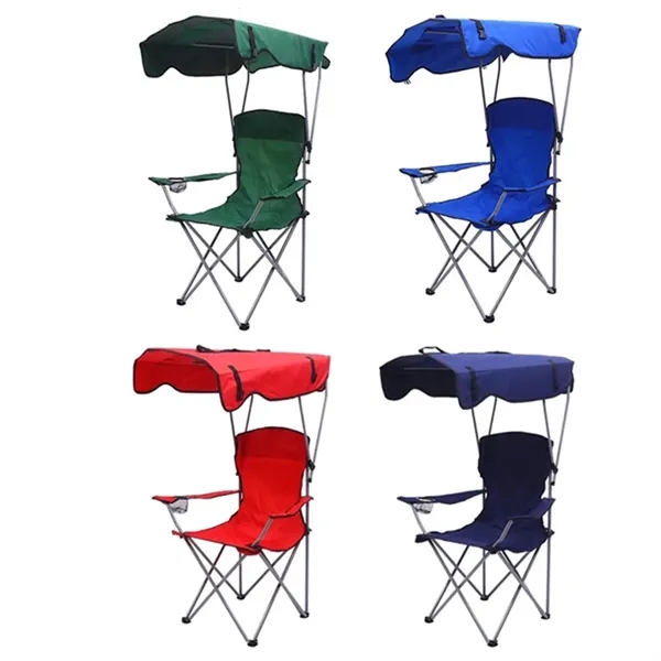 Foldable Beach Chair with Canopy - Foldable Beach Chair with Canopy - Image 1 of 2