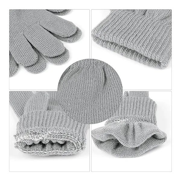 Children's Stretchy Warm Knit Gloves - Children's Stretchy Warm Knit Gloves - Image 2 of 2