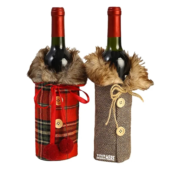 Christmas Decorative Wine Bottle Cover - Christmas Decorative Wine Bottle Cover - Image 0 of 2