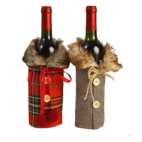 Christmas Decorative Wine Bottle Cover - Christmas Decorative Wine Bottle Cover - Image 2 of 2