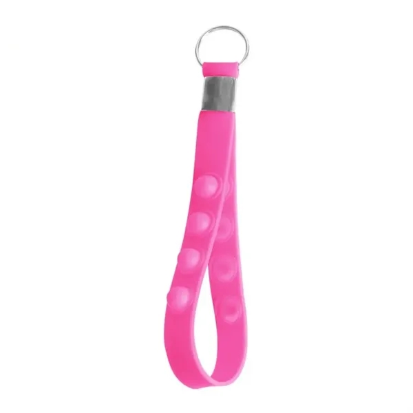 Push Pop Stress Reliever Keychain Silicone Wrist Strap - Push Pop Stress Reliever Keychain Silicone Wrist Strap - Image 4 of 10