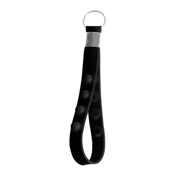 Push Pop Stress Reliever Keychain Silicone Wrist Strap - Push Pop Stress Reliever Keychain Silicone Wrist Strap - Image 6 of 10