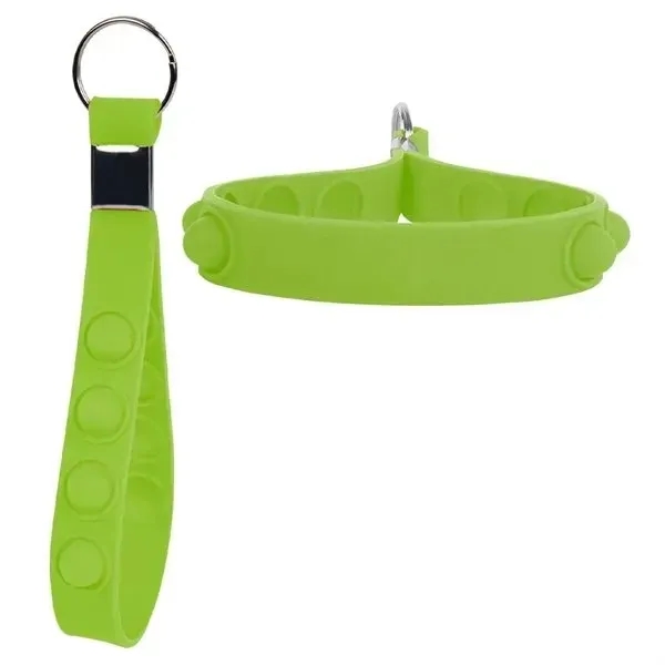 Push Pop Stress Reliever Keychain Silicone Wrist Strap - Push Pop Stress Reliever Keychain Silicone Wrist Strap - Image 9 of 10