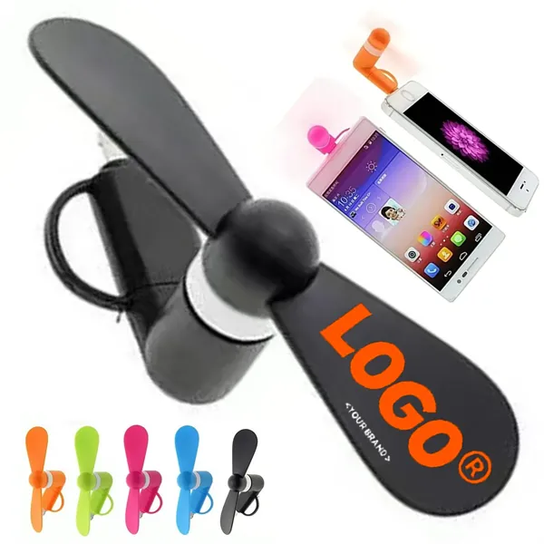 Mini Silica Gel Cell Phone Fan Multiple Interface - Mini Silica Gel Cell Phone Fan Multiple Interface - Image 0 of 3