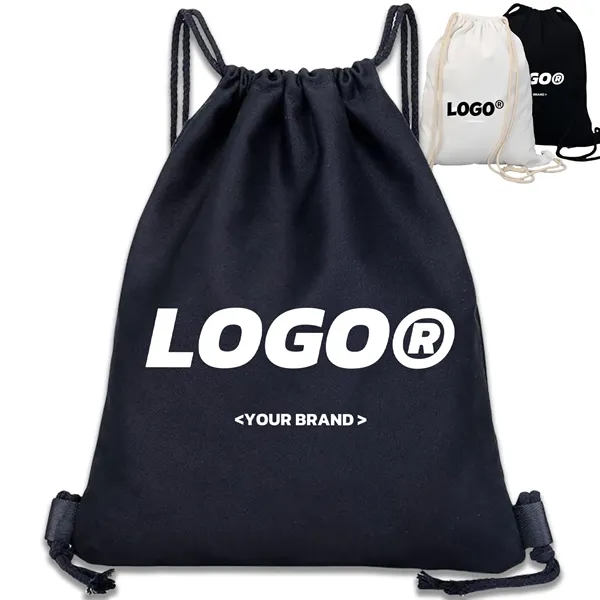 Blank Cotton Canvas Drawstring Bags Storage Backpack - Blank Cotton Canvas Drawstring Bags Storage Backpack - Image 0 of 5