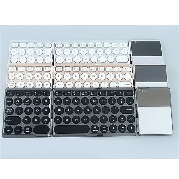 Wireless Foldable Rechargeable Keyboard With Touchpad - Wireless Foldable Rechargeable Keyboard With Touchpad - Image 2 of 6