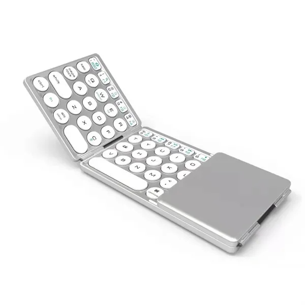 Wireless Foldable Rechargeable Keyboard With Touchpad - Wireless Foldable Rechargeable Keyboard With Touchpad - Image 4 of 6