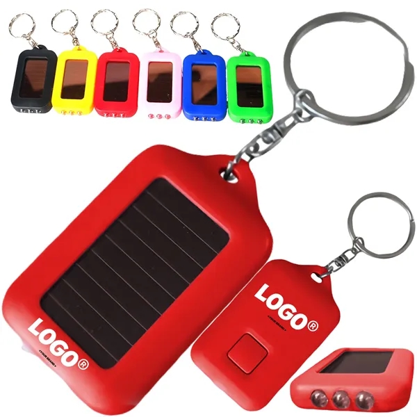 Mini Solar Rechargeable Strong Led Flashlight Keychain - Mini Solar Rechargeable Strong Led Flashlight Keychain - Image 0 of 10