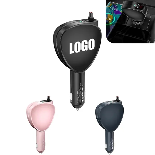Dual Port Fast Retractable Car Phone Charger - Dual Port Fast Retractable Car Phone Charger - Image 0 of 4