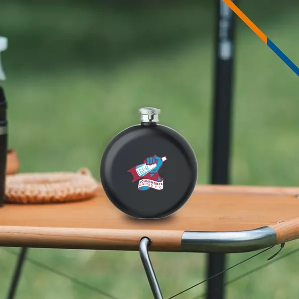 Comma Stainless Steel Hip Flask - 5 OZ. - Comma Stainless Steel Hip Flask - 5 OZ. - Image 1 of 4