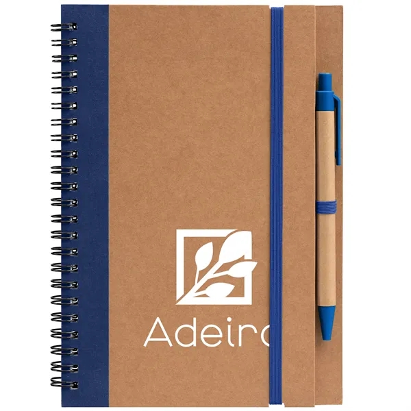 Kraft Hard Cover Spiral Notebook with Pen - Kraft Hard Cover Spiral Notebook with Pen - Image 8 of 10