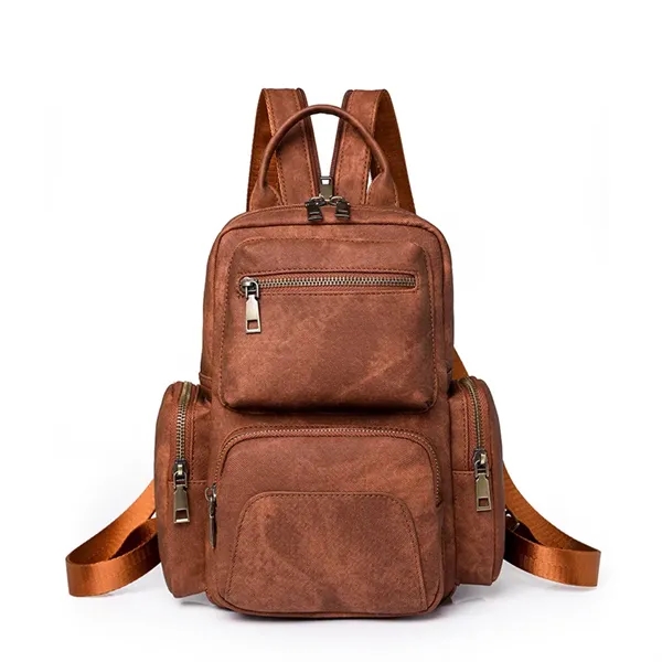 Vintage PU Backpack - Vintage PU Backpack - Image 1 of 4