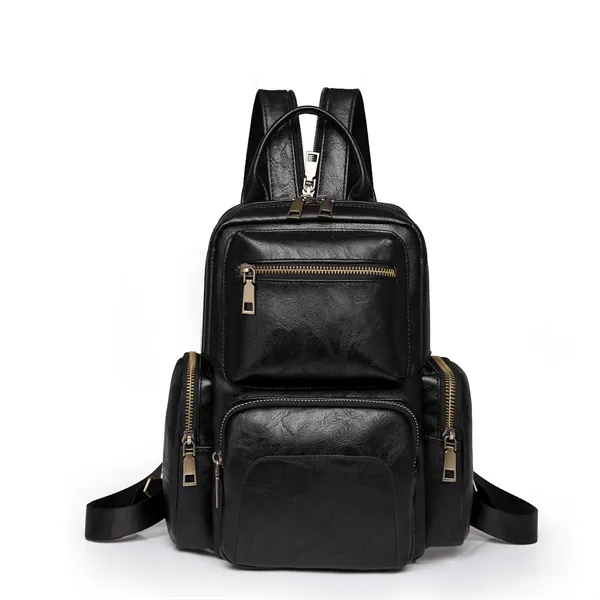 Vintage PU Backpack - Vintage PU Backpack - Image 2 of 4