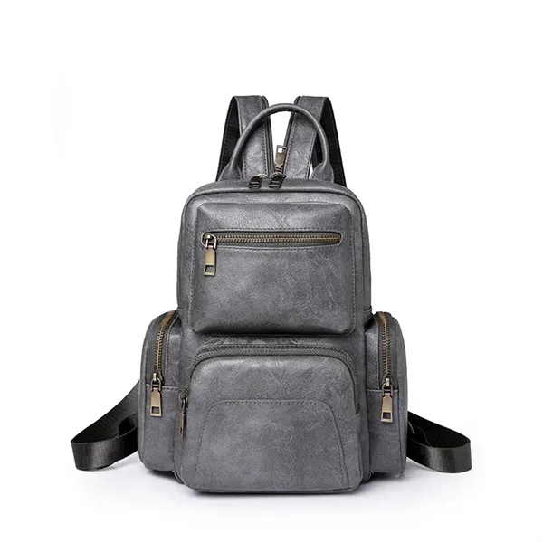 Vintage PU Backpack - Vintage PU Backpack - Image 4 of 4