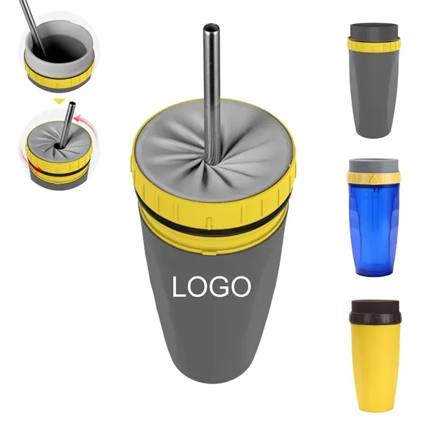 Lidless Twist Cup -Convenient and Portable Drinkware - Lidless Twist Cup -Convenient and Portable Drinkware - Image 0 of 7