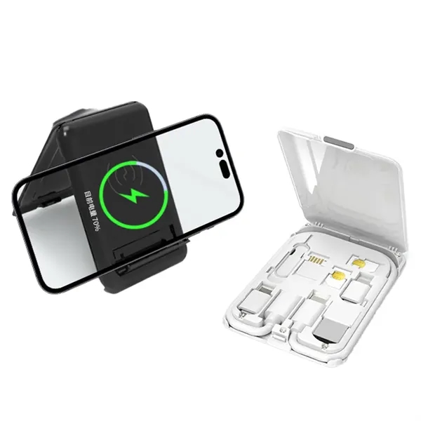 3-in-1 USB Adapter Kit with 15W Wireless Charge Phone Stand - 3-in-1 USB Adapter Kit with 15W Wireless Charge Phone Stand - Image 7 of 9
