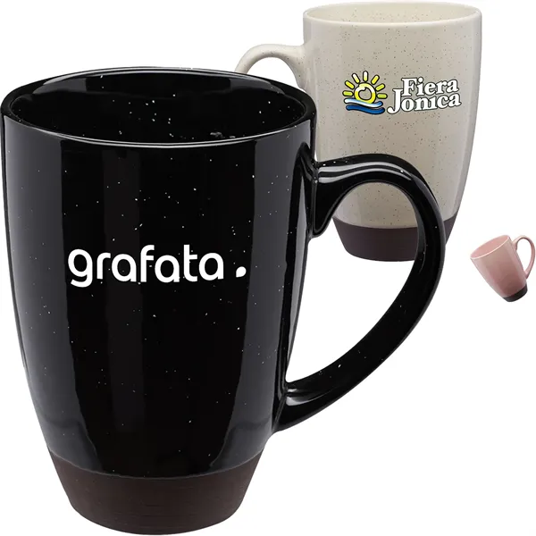 16 oz. Mayan Speckle Clay Custom Ceramic Coffee Mugs - 16 oz. Mayan Speckle Clay Custom Ceramic Coffee Mugs - Image 0 of 4