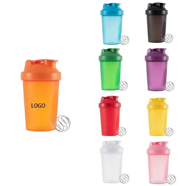 14oz Protein Powder Shake Bottle With Stainless Steel Ball - 14oz Protein Powder Shake Bottle With Stainless Steel Ball - Image 0 of 9
