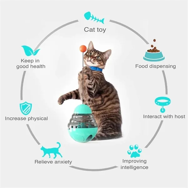 Pet supplies tumbler toy cat teaser stick Food leak ball - Pet supplies tumbler toy cat teaser stick Food leak ball - Image 2 of 4