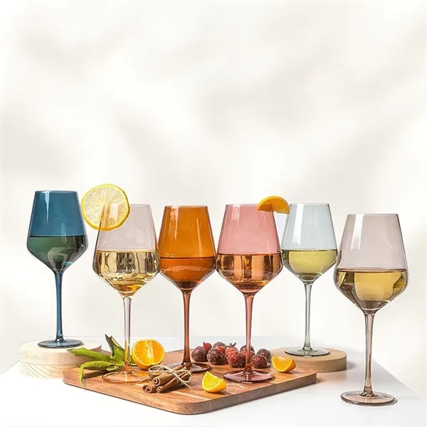 13.5 OZ Colored Wine Glass Cup Tall Stemmed for Drinkware - 13.5 OZ Colored Wine Glass Cup Tall Stemmed for Drinkware - Image 3 of 5