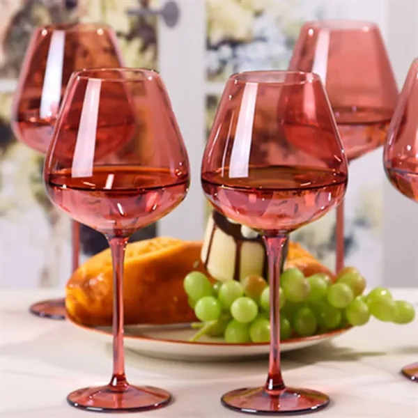 13.5 OZ Colored Wine Glass Cup Tall Stemmed for Drinkware - 13.5 OZ Colored Wine Glass Cup Tall Stemmed for Drinkware - Image 5 of 5
