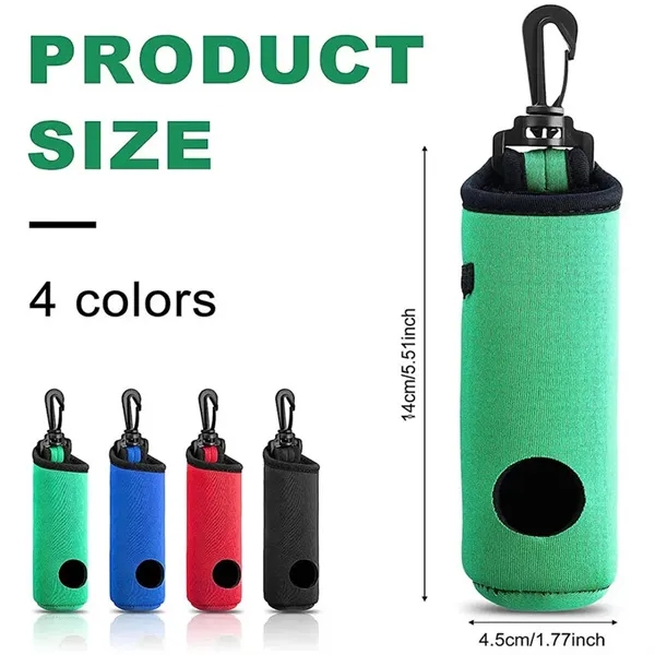 Sports Neoprene Portable Golf Ball Pouch w/Tee Holder - Sports Neoprene Portable Golf Ball Pouch w/Tee Holder - Image 2 of 3