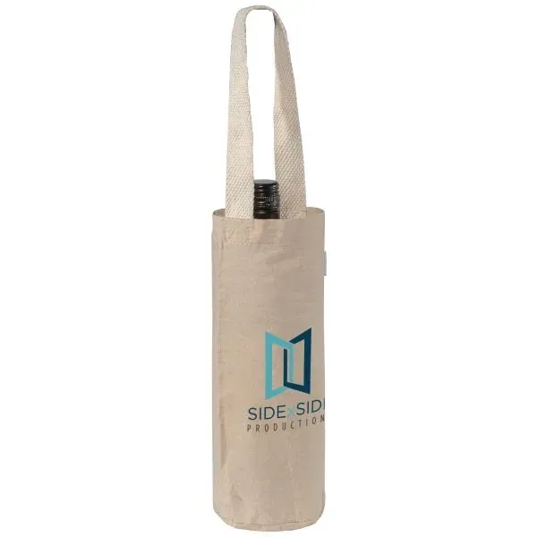 Single-Bottle Wine Tote Bag - Recycled Cotton Blend - Single-Bottle Wine Tote Bag - Recycled Cotton Blend - Image 1 of 2