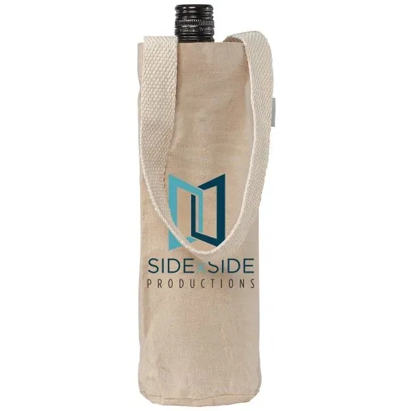 Single-Bottle Wine Tote Bag - Recycled Cotton Blend - Single-Bottle Wine Tote Bag - Recycled Cotton Blend - Image 2 of 2