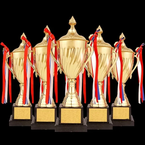 Large Gold Trophy Cup - Large Gold Trophy Cup - Image 3 of 5