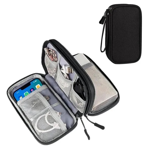 Portable Waterproof Double Layer Electronic Carry Case Bag - Portable Waterproof Double Layer Electronic Carry Case Bag - Image 1 of 4