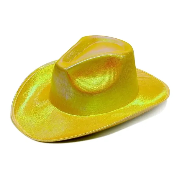 Neon Sparkly Glitter Space Cowboy Hat - Neon Sparkly Glitter Space Cowboy Hat - Image 3 of 4