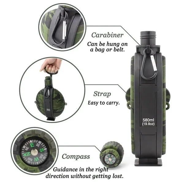 Silicone Folded Bottle For Camping - Silicone Folded Bottle For Camping - Image 1 of 4