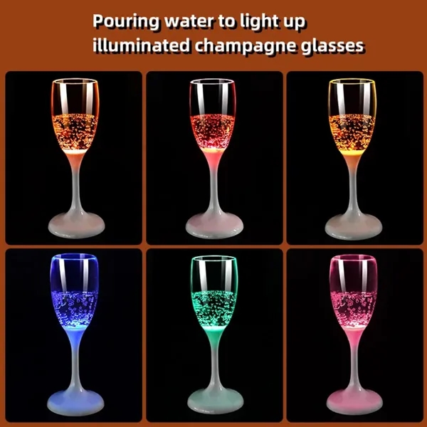 Led Light Up Cups Wine Champagne Flutes - Led Light Up Cups Wine Champagne Flutes - Image 1 of 4