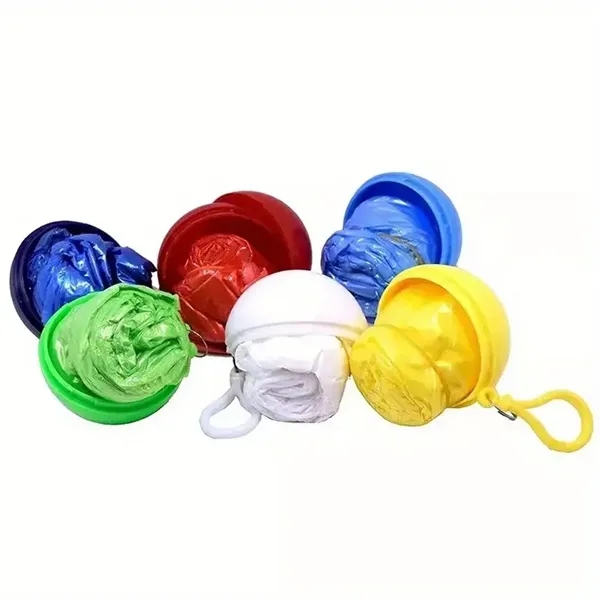 Portable Disposable Raincoat With Keychain - Portable Disposable Raincoat With Keychain - Image 3 of 3