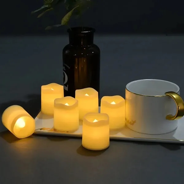 Led Flameless Flickering Votive Tea Lights - Led Flameless Flickering Votive Tea Lights - Image 1 of 4