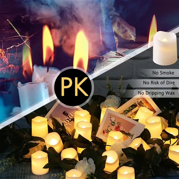 Led Flameless Flickering Votive Tea Lights - Led Flameless Flickering Votive Tea Lights - Image 2 of 4