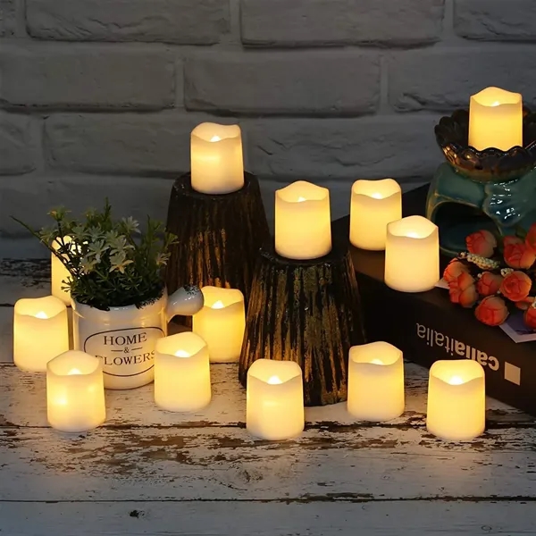 Led Flameless Flickering Votive Tea Lights - Led Flameless Flickering Votive Tea Lights - Image 3 of 4