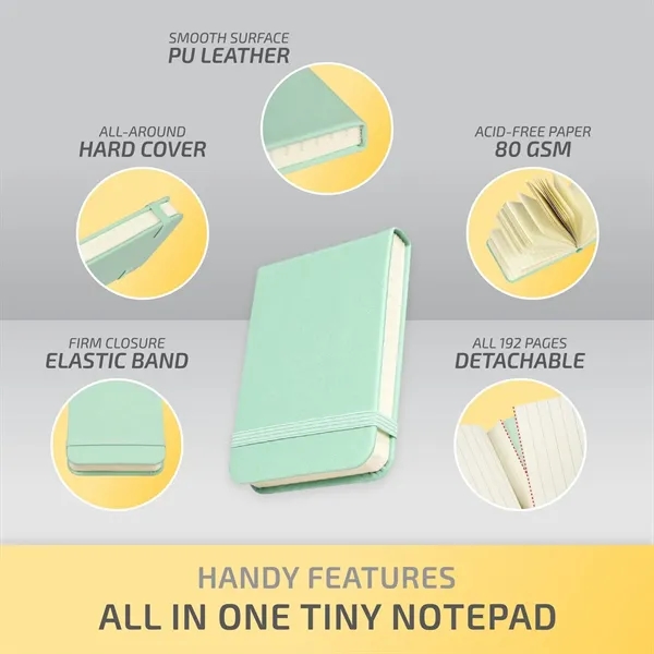 A7 Leather Hardcover Mini Notebook - A7 Leather Hardcover Mini Notebook - Image 4 of 5