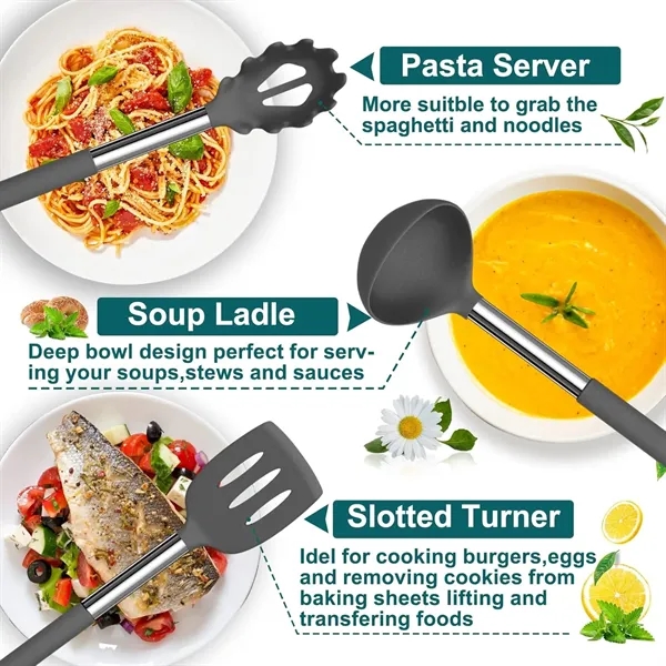 33Pcs Silicone Cooking Utensils Set - 33Pcs Silicone Cooking Utensils Set - Image 4 of 6