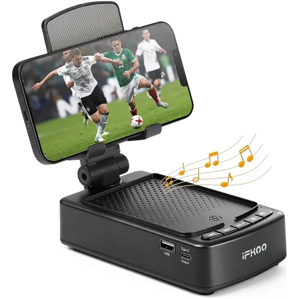Phone Stand with Wireless Bluetooth Speaker - Phone Stand with Wireless Bluetooth Speaker - Image 0 of 5