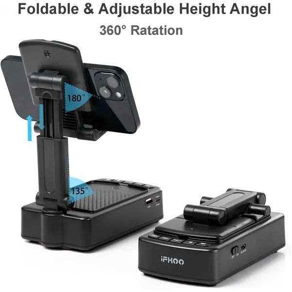 Phone Stand with Wireless Bluetooth Speaker - Phone Stand with Wireless Bluetooth Speaker - Image 1 of 5