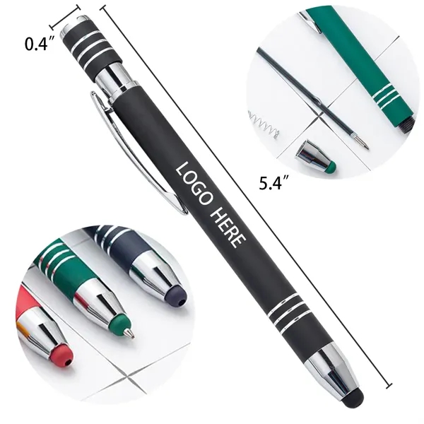 Rubberized Soft Touch Metal Pen With Stylus - Rubberized Soft Touch Metal Pen With Stylus - Image 1 of 1