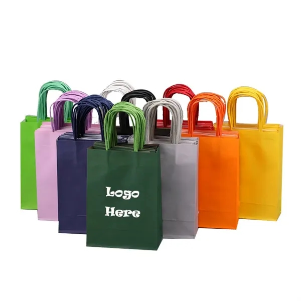 Colored Kraft Paper Tote Bag - Colored Kraft Paper Tote Bag - Image 0 of 3