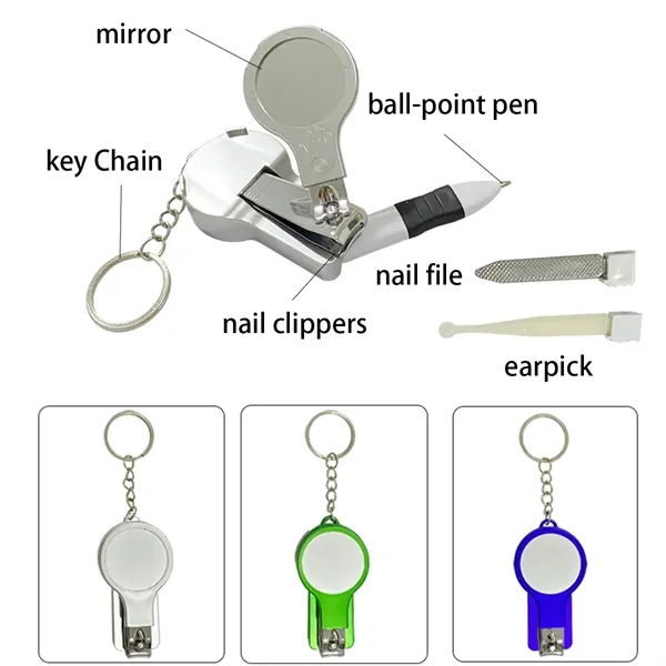 Multifunctional Pen with Nail Clipper and Mirror - Multifunctional Pen with Nail Clipper and Mirror - Image 1 of 2