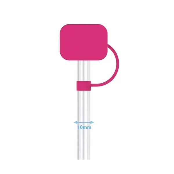 Square Silicone Straw Topper - Square Silicone Straw Topper - Image 9 of 9