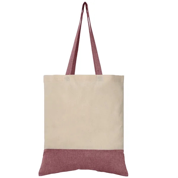 Quebec - 5 oz. Two-Tone Recycled Cotton Tote - Heat Transfer - Quebec - 5 oz. Two-Tone Recycled Cotton Tote - Heat Transfer - Image 5 of 7