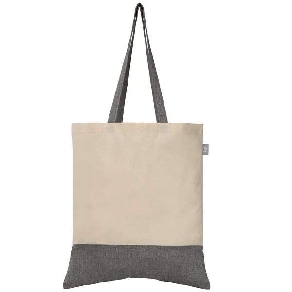 Quebec - 5 oz. Two-Tone Recycled Cotton Tote - Quebec - 5 oz. Two-Tone Recycled Cotton Tote - Image 4 of 6