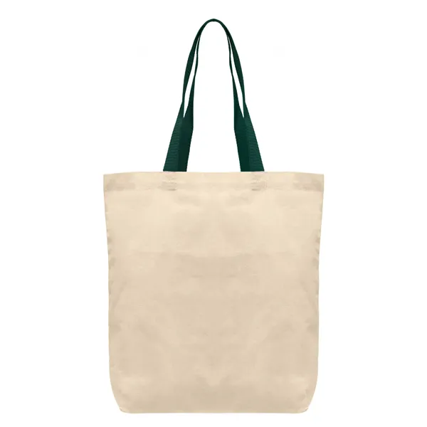 Tonga - 5 oz. Natural Cotton Tote w/ Color Straps - Tonga - 5 oz. Natural Cotton Tote w/ Color Straps - Image 7 of 8