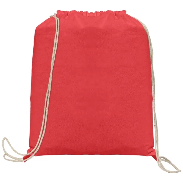 Java - 5 oz. Cotton Drawstring Backpack - Heat Transfer - Java - 5 oz. Cotton Drawstring Backpack - Heat Transfer - Image 8 of 9